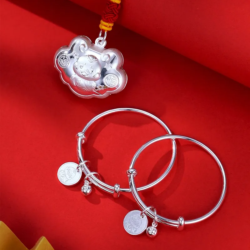 CHOW TAI SENG S990 Silver Necklaces Kids'-1