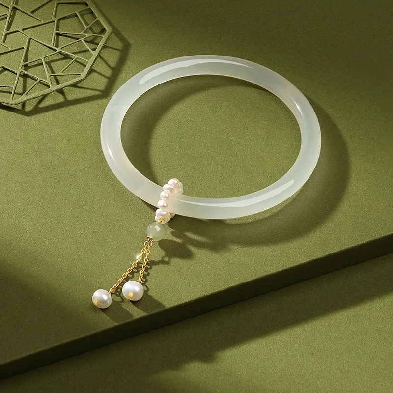 CHOW TAI SENG Chalcedony Bangles Women's-1