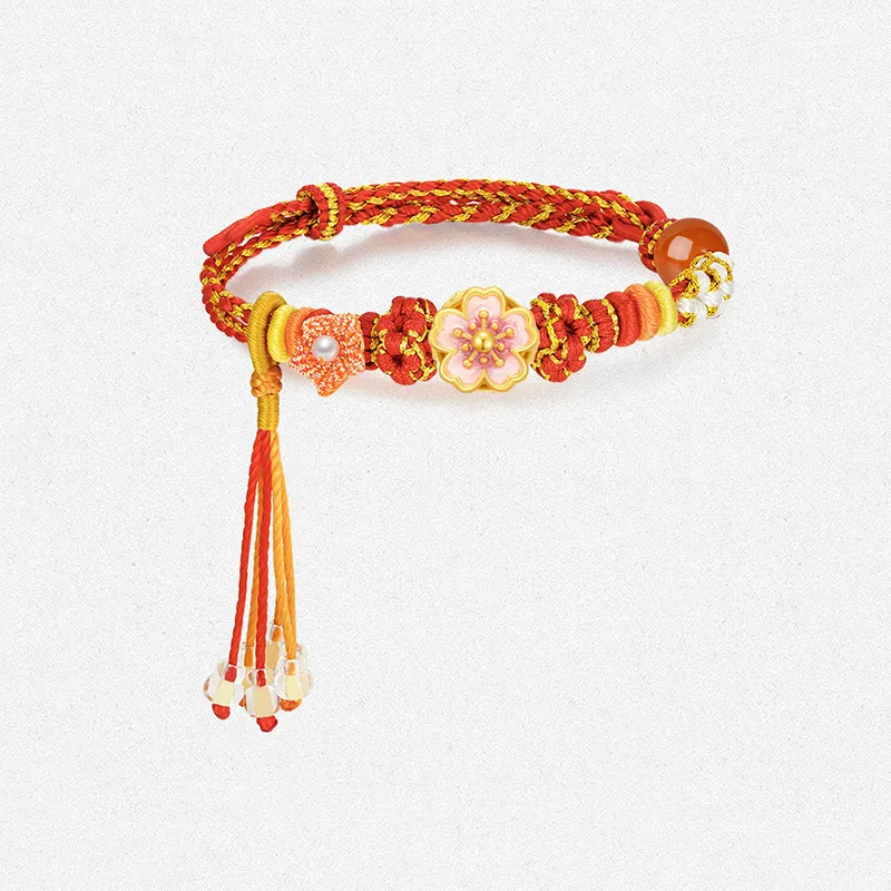 CHOW TAI SENG Wrist Beauty Series Gold Bracelet Women's-2