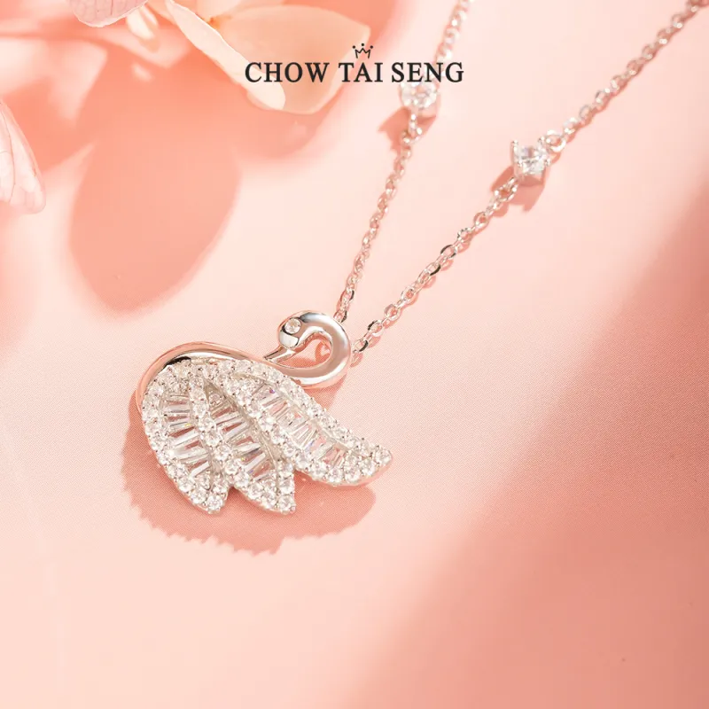 CHOW TAI SENG S925 Silver Necklaces Women's-5