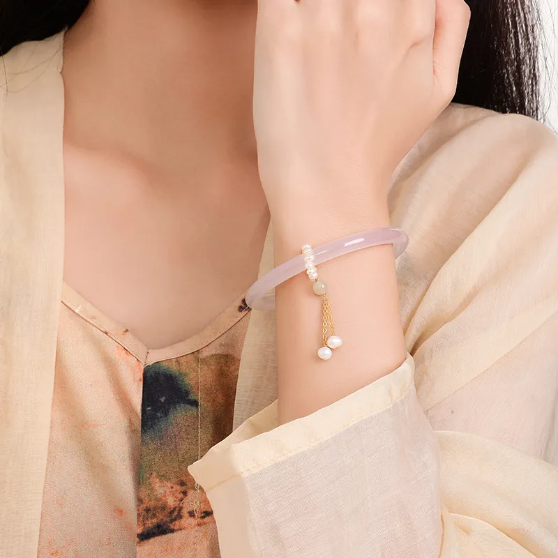 CHOW TAI SENG Chalcedony Bangles Women's-2