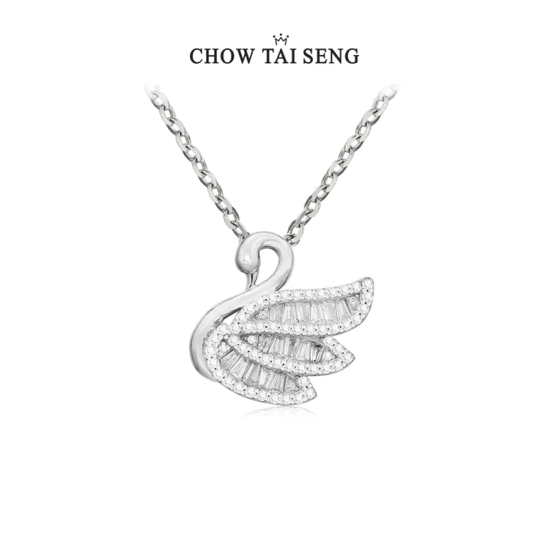 CHOW TAI SENG S925 Silver Necklaces Women's-3