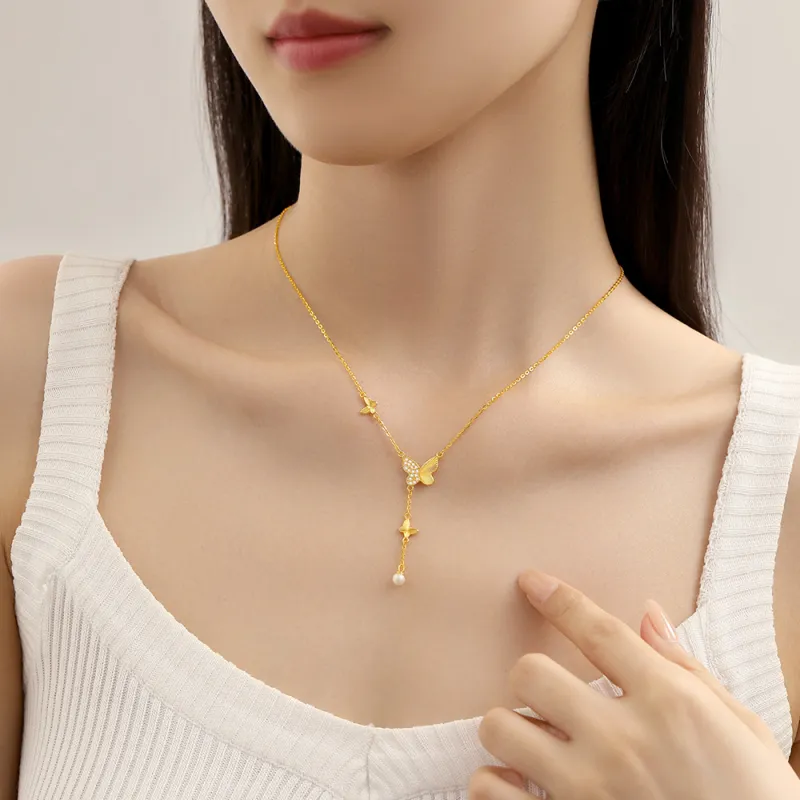 CHOW TAI SENG S925 Silver Necklaces Women's-4