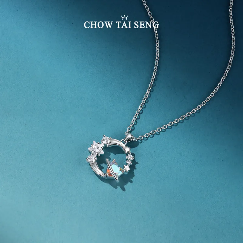 CHOW TAI SENG S925 Silver Necklaces Women's-3