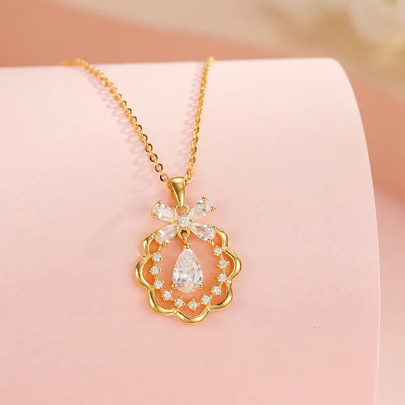 CHOW TAI SENG S925 Silver Necklaces Women's-3