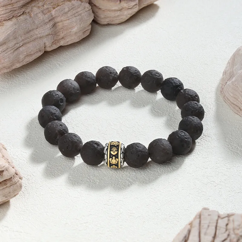 CHOW TAI SENG Obsidian Bracelets Unisex-3