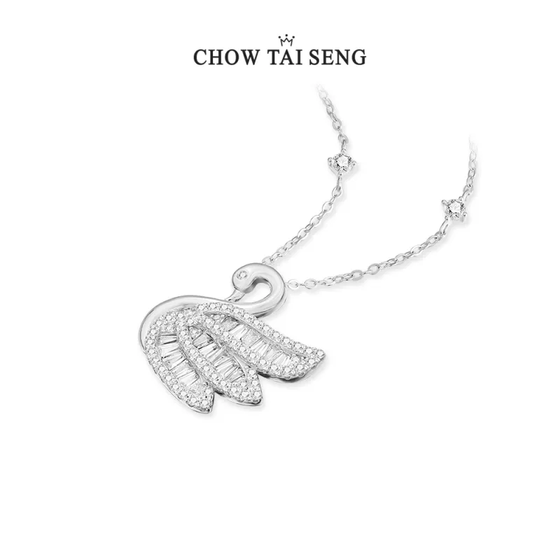 CHOW TAI SENG S925 Silver Necklaces Women's-4