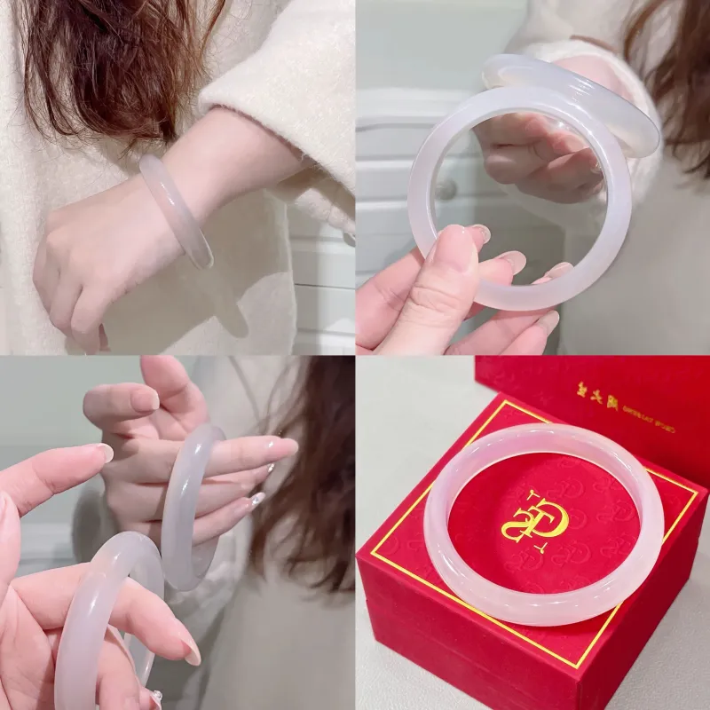 CHOW TAI SENG Chalcedony Bangles Women's-1
