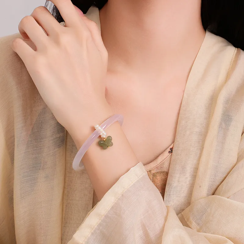 CHOW TAI SENG Bangles Green Jade Women's-2