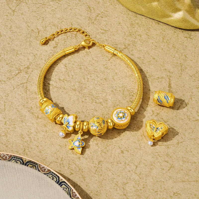 CHOW TAI SENG National Treasure Gold Bracelet Women's-4