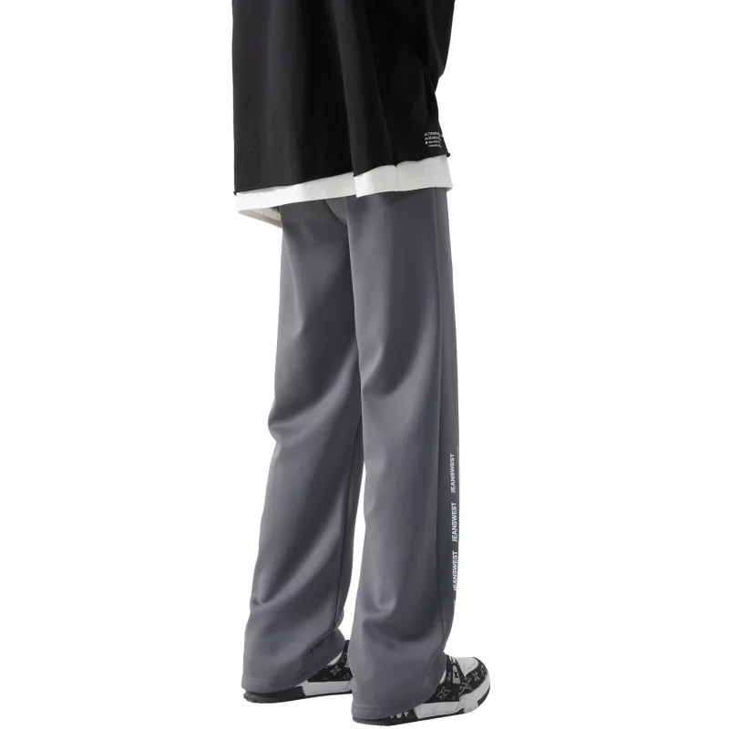 JEANSWEST Casual Pants Unisex Light Gray-9