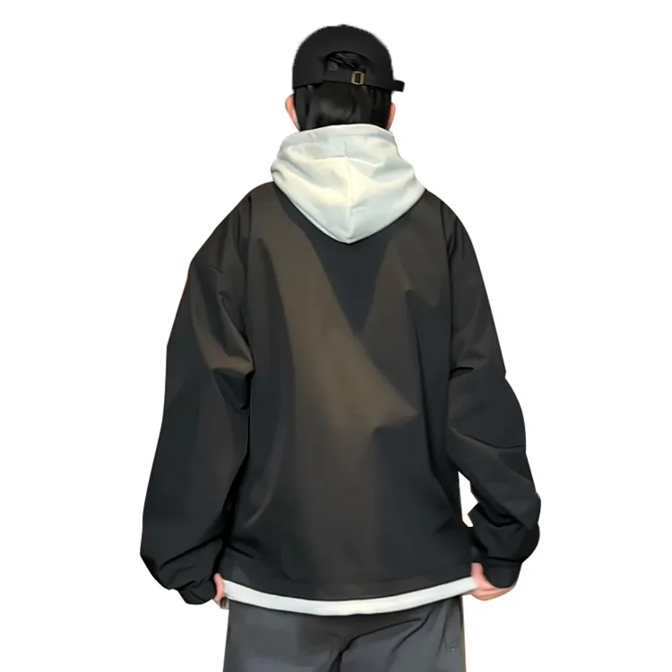 JEANSWEST Jacket Unisex Black Gray-1