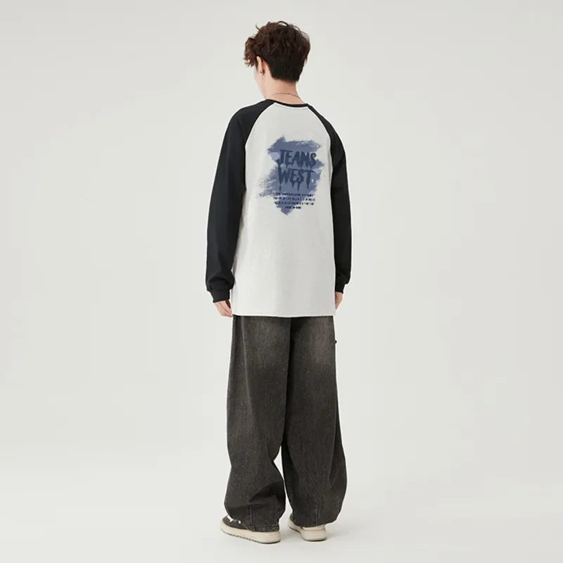 JEANSWEST T Shirt Unisex Black Gray-5