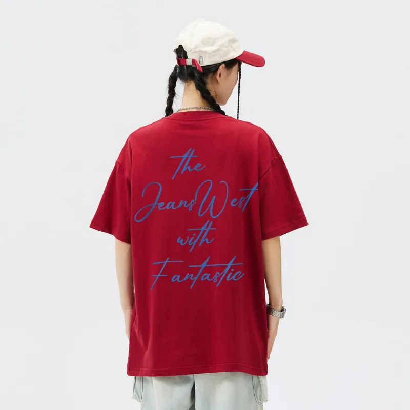 JEANSWEST T Shirt Unisex Burgundy-2