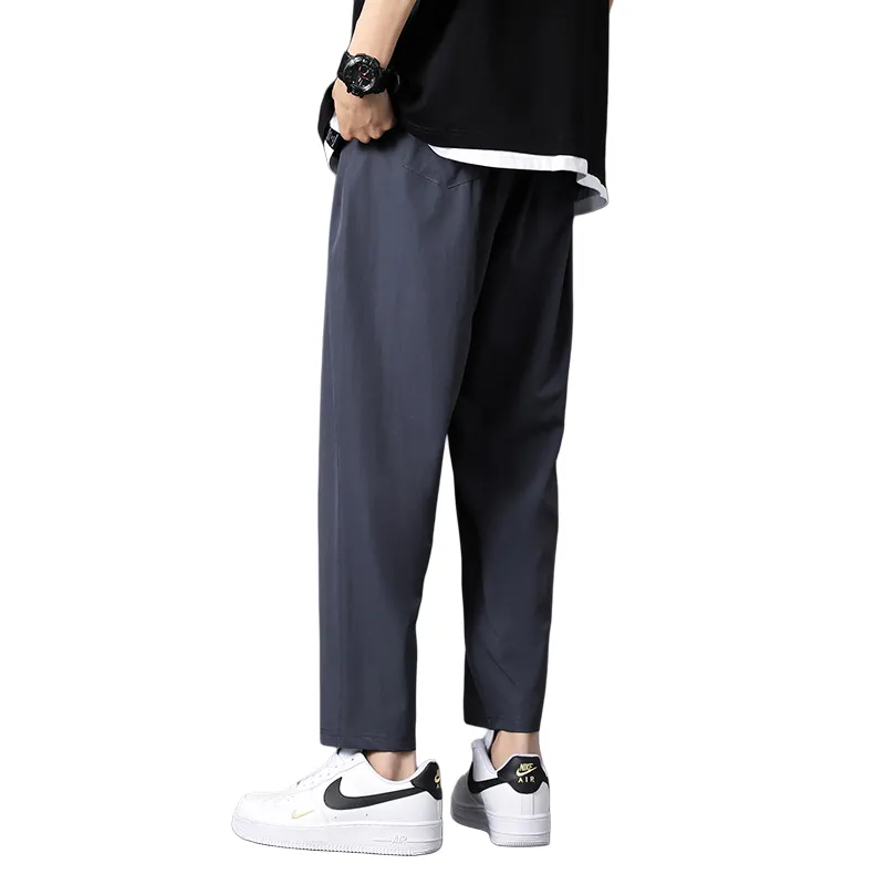 JEANSWEST Casual Pants Unisex Black-11
