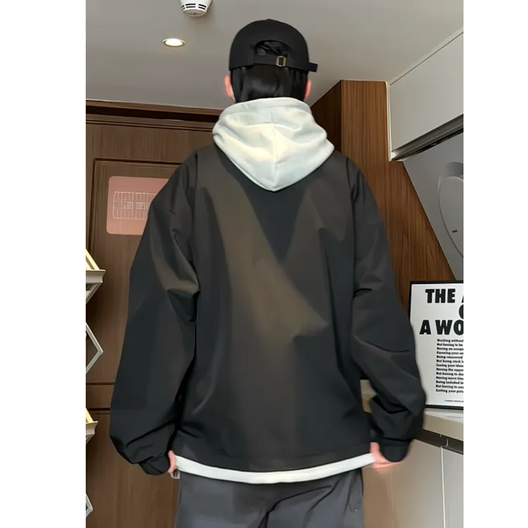 JEANSWEST Jacket Unisex Black Gray-2