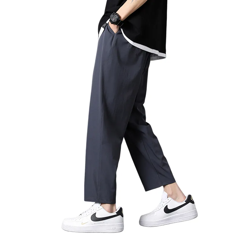 JEANSWEST Casual Pants Unisex Black-10