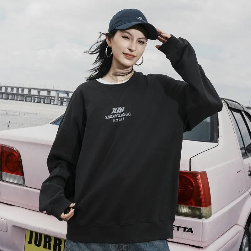 ZMOH Crewneck Sweatshirt Unisex Couple's-3