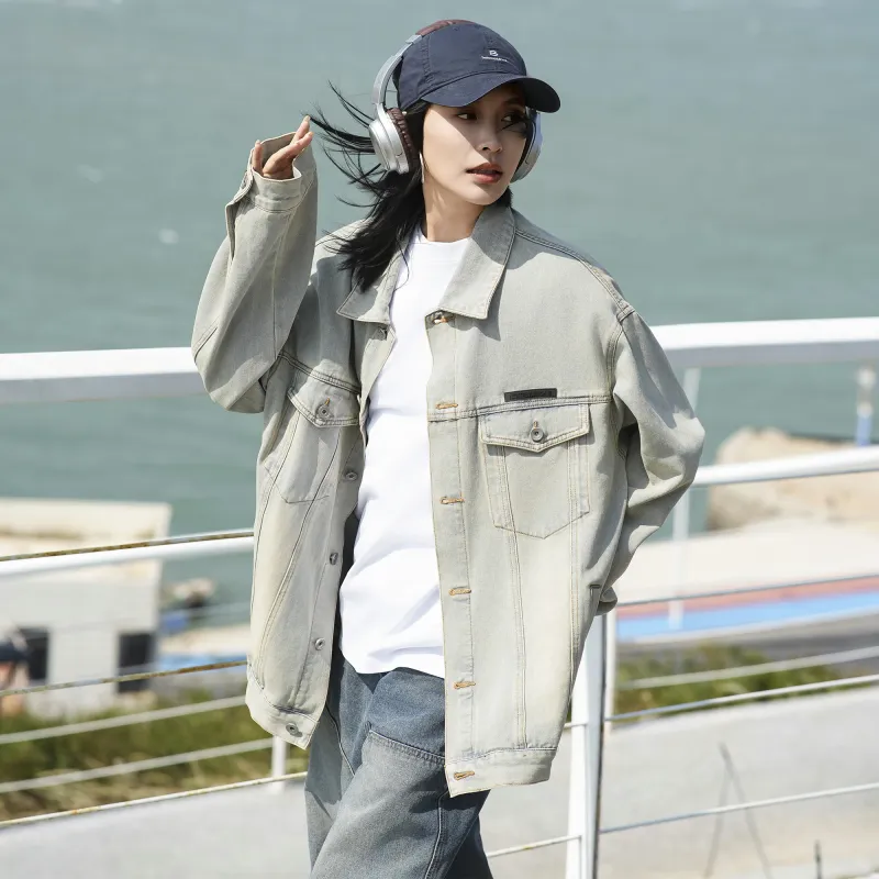 ZMOH Denim Jacket Unisex Couple's-2