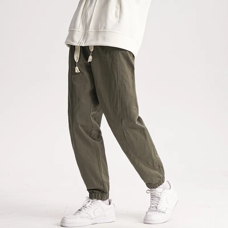 ZMOH Elastic Cuff Casual Pants Unisex Couple's-1