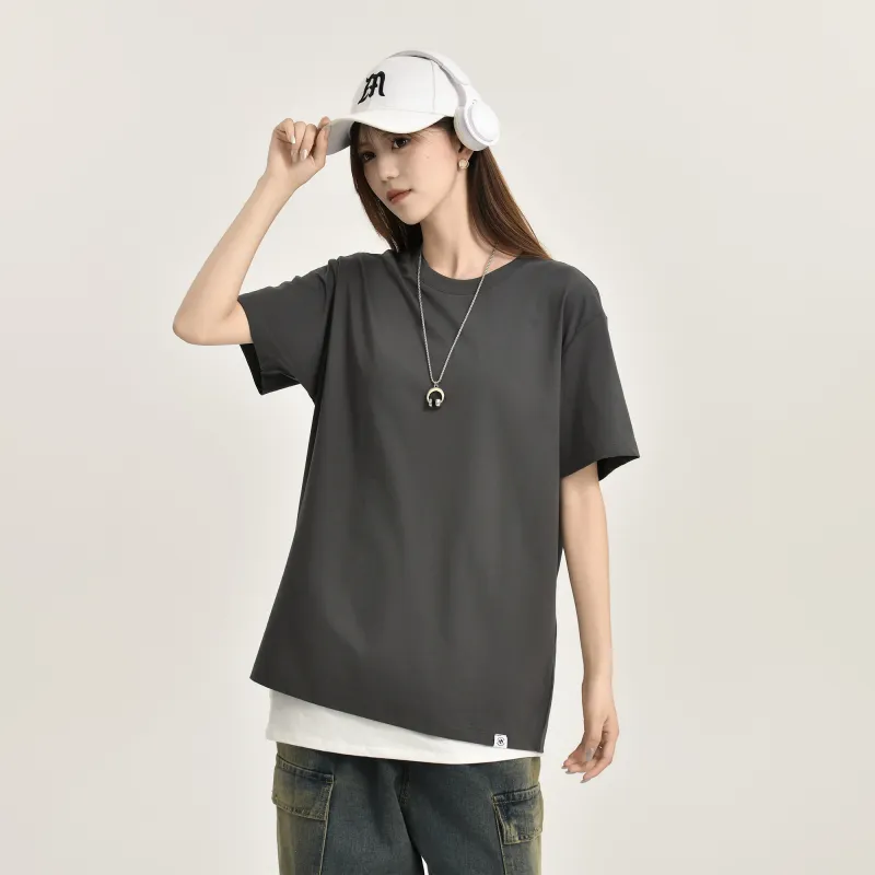 ZMOH Plain Net Series T Shirts Unisex-3