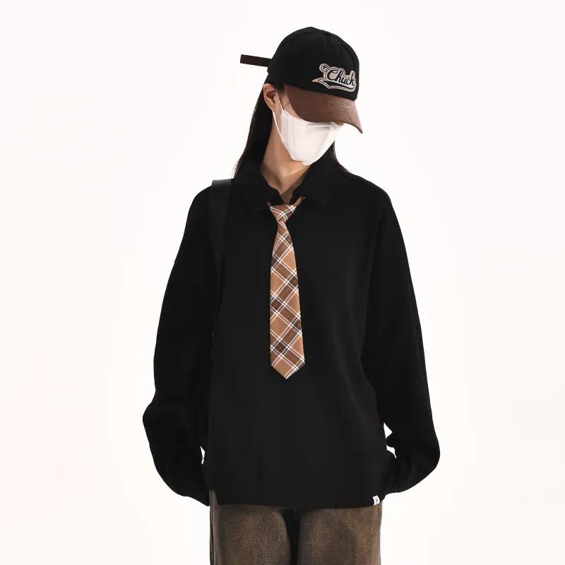 ZMOH Plain Net Series Sweatshirts Unisex-2
