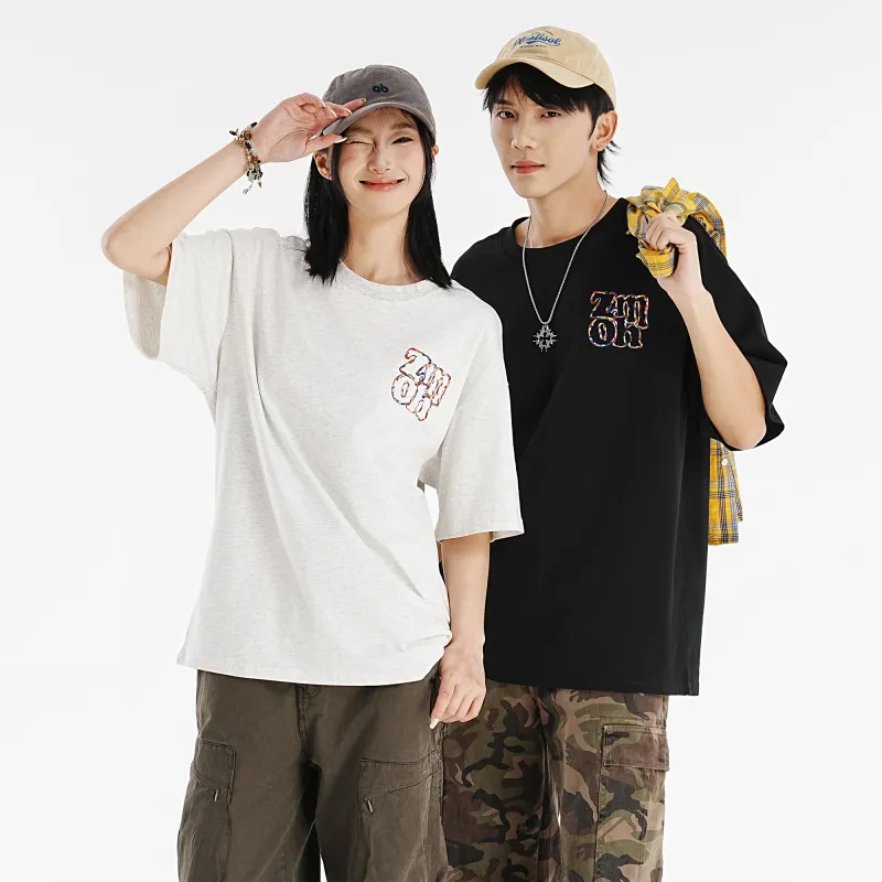 ZMOH Short Sleeved T Shirt Unisex Couple's-14