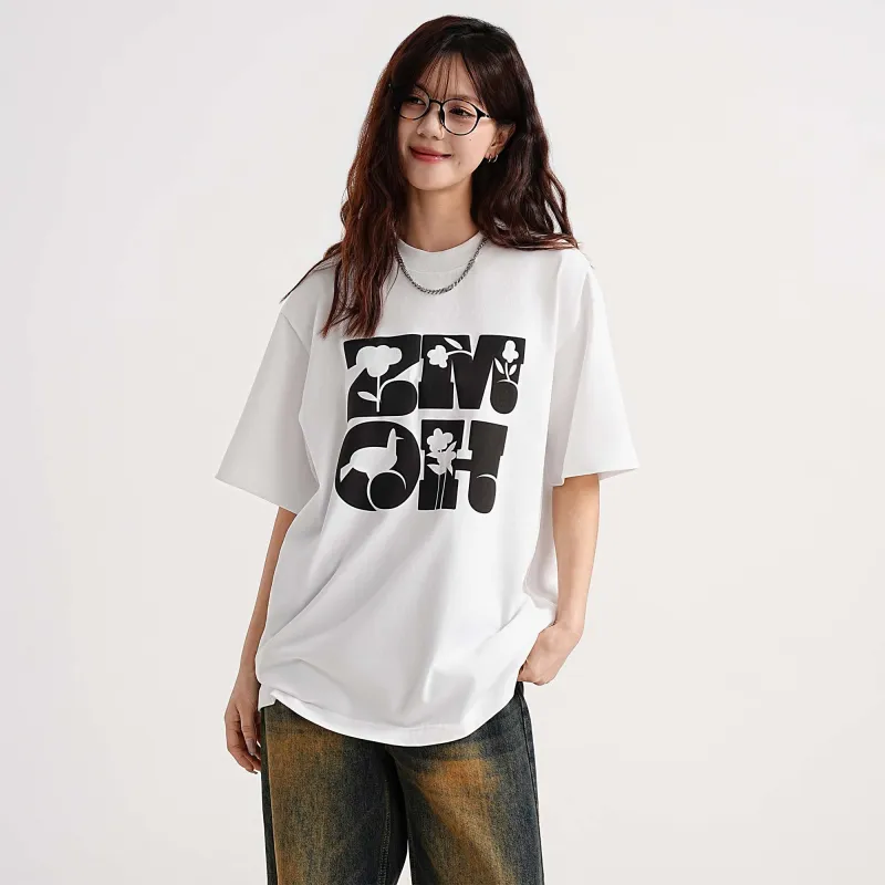 ZMOH Short Sleeved T Shirt Unisex Couple's-4