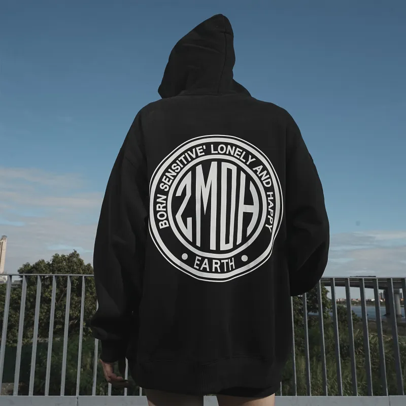 ZMOH Fleece Lined Hoodie Unisex Couple's-16