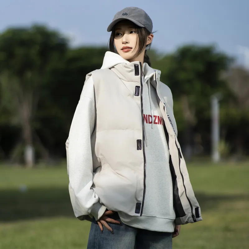 ZMOH Vest Unisex Warm Sand White-4