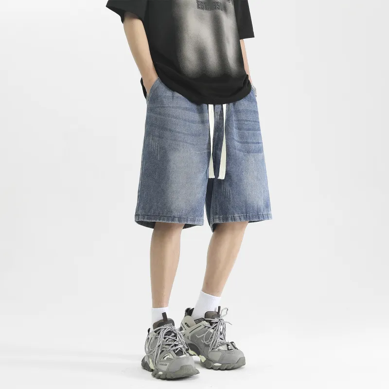 ZMOH Denim Shorts Unisex Blue-2