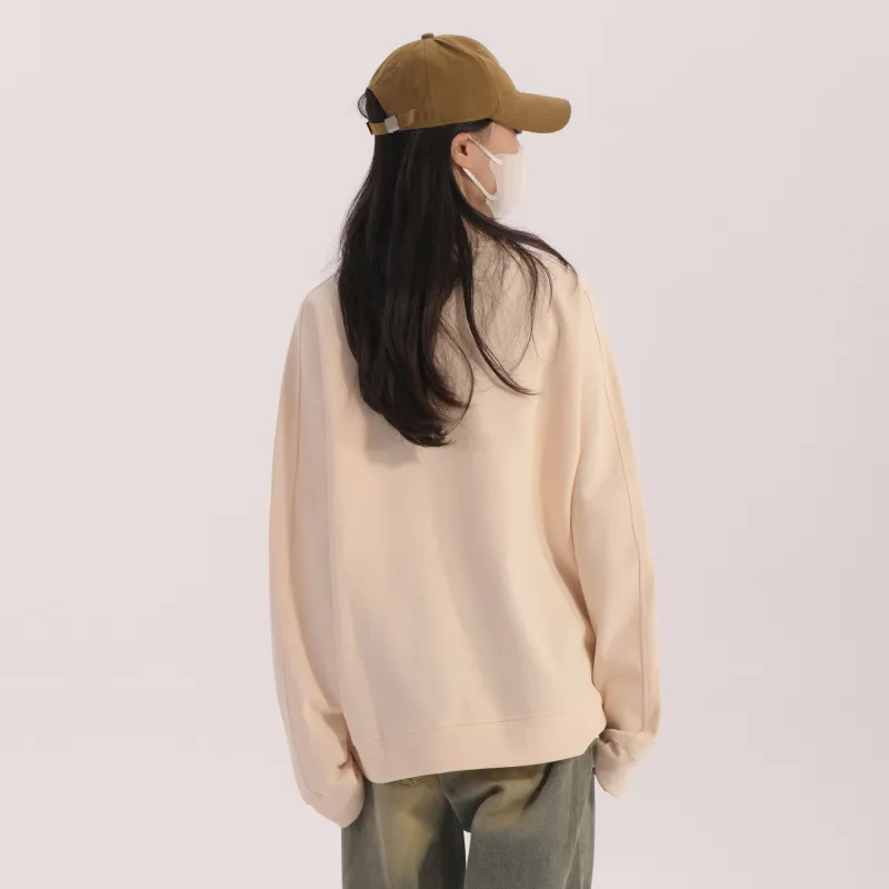 ZMOH Plain Net Series Sweatshirts Unisex-9