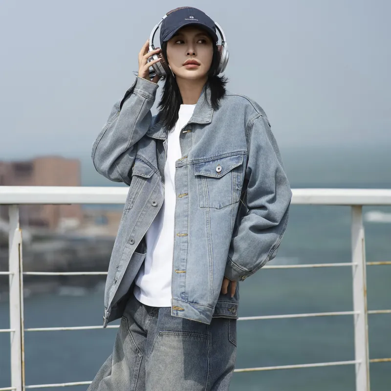 ZMOH Denim Jacket Unisex Couple's-4