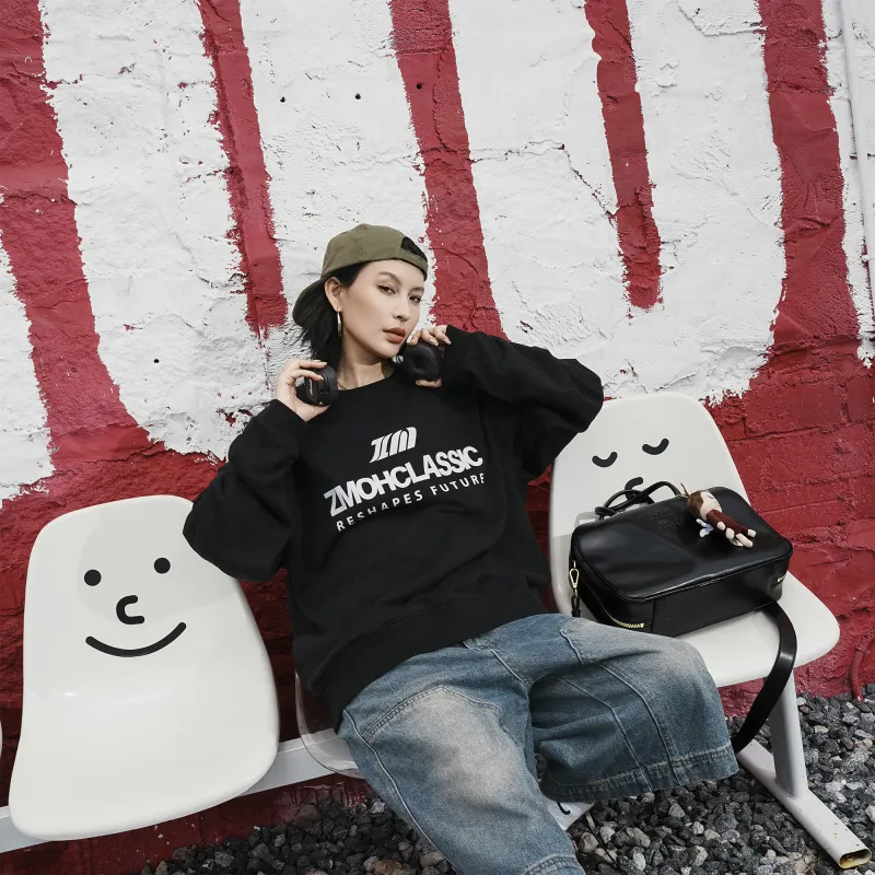 ZMOH Crewneck Sweatshirt Unisex Couple's-5