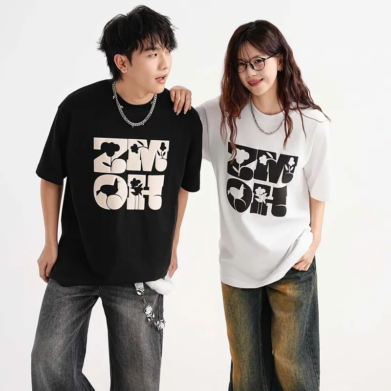 ZMOH Short Sleeved T Shirt Unisex Couple's-2