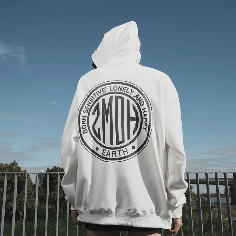 ZMOH Fleece Lined Hoodie Unisex Couple's-23