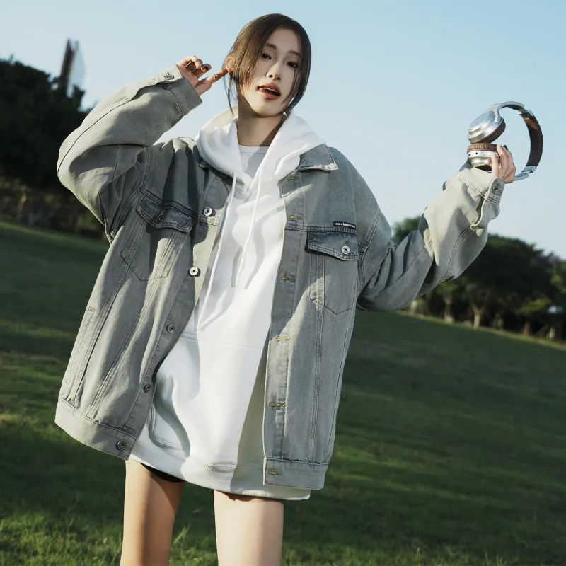 ZMOH Denim Jacket Unisex Couple's-2