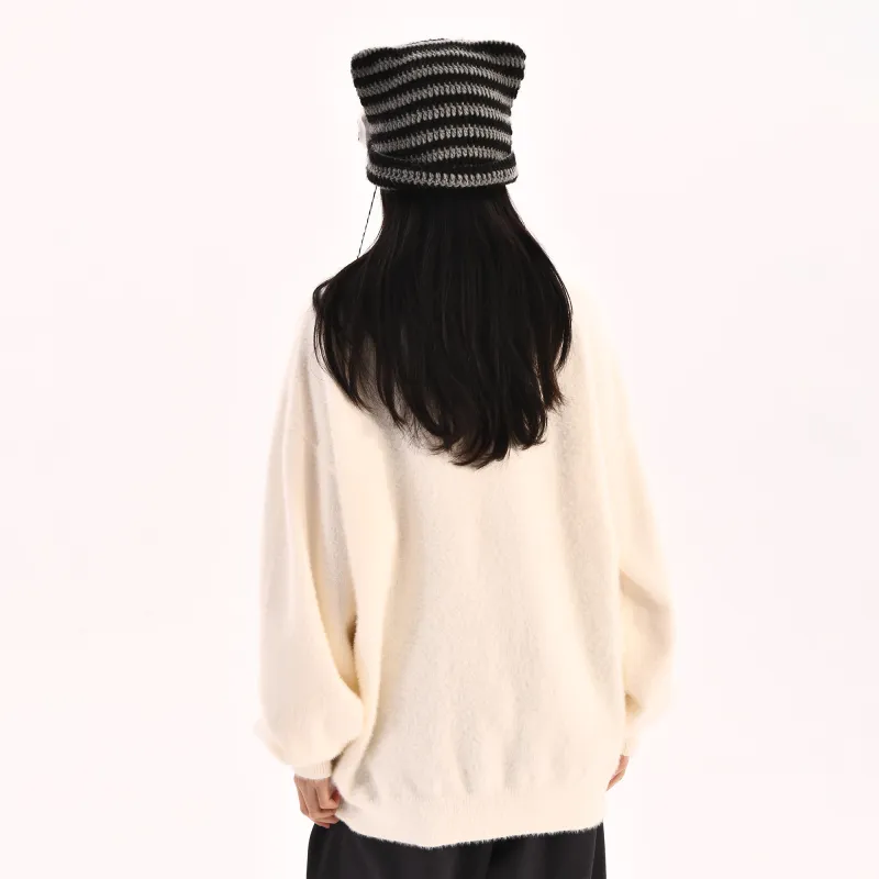 ZMOH Plain Net Series Sweaters Unisex-6