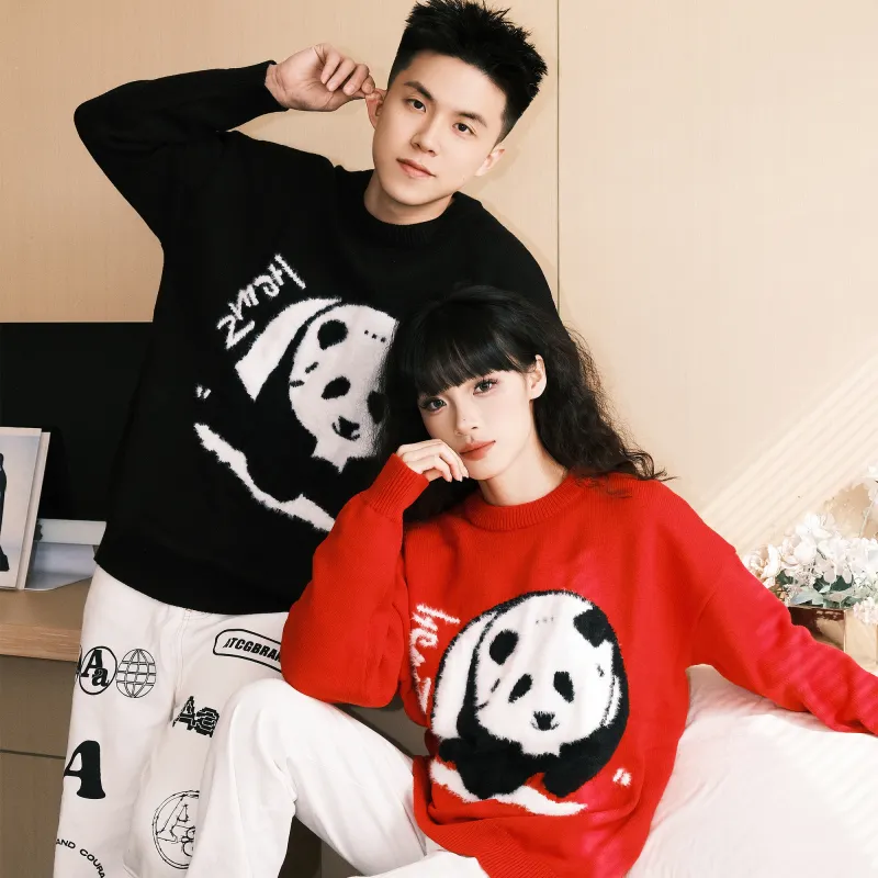 ZMOH Knitted Fabric Sweater Unisex-5