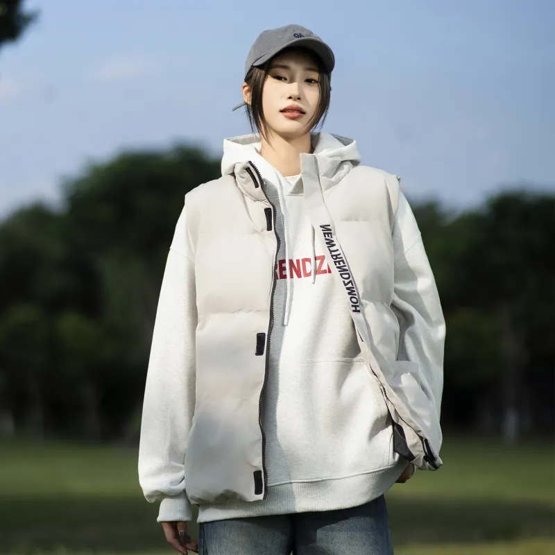 ZMOH Vest Unisex Warm Sand White-2