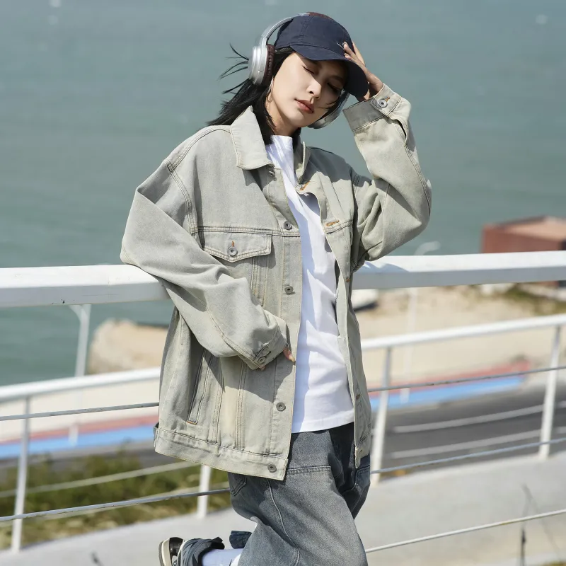 ZMOH Denim Jacket Unisex Couple's-4