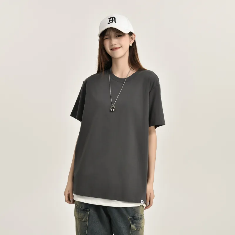 ZMOH Plain Net Series T Shirts Unisex-4