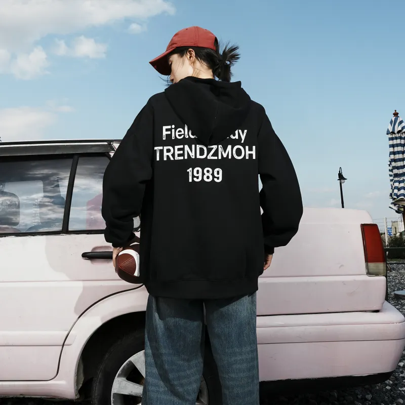 ZMOH Fleece Lined Hoodie Unisex Couple's-3