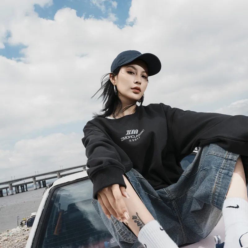 ZMOH Crewneck Sweatshirt Unisex Couple's-4