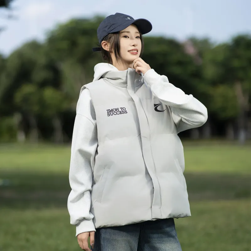 ZMOH Vest Unisex Warm Sand White-5