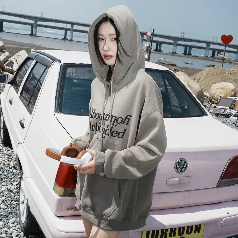 ZMOH Fleece Lined Hoodie Unisex Couple's-5