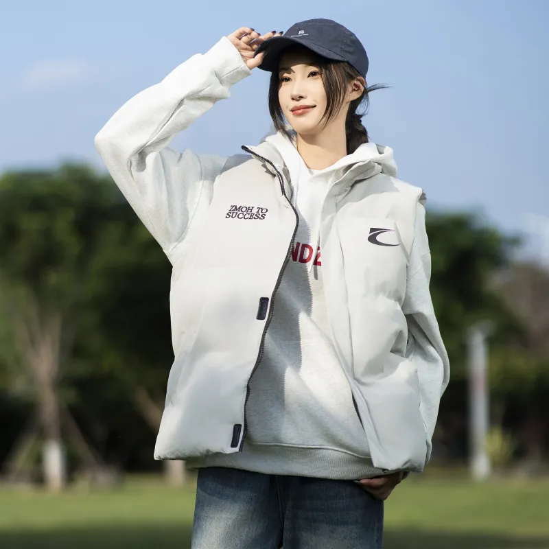ZMOH Vest Unisex Warm Sand White-3