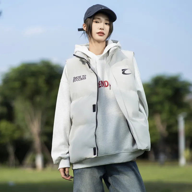 ZMOH Vest Unisex Warm Sand White-2