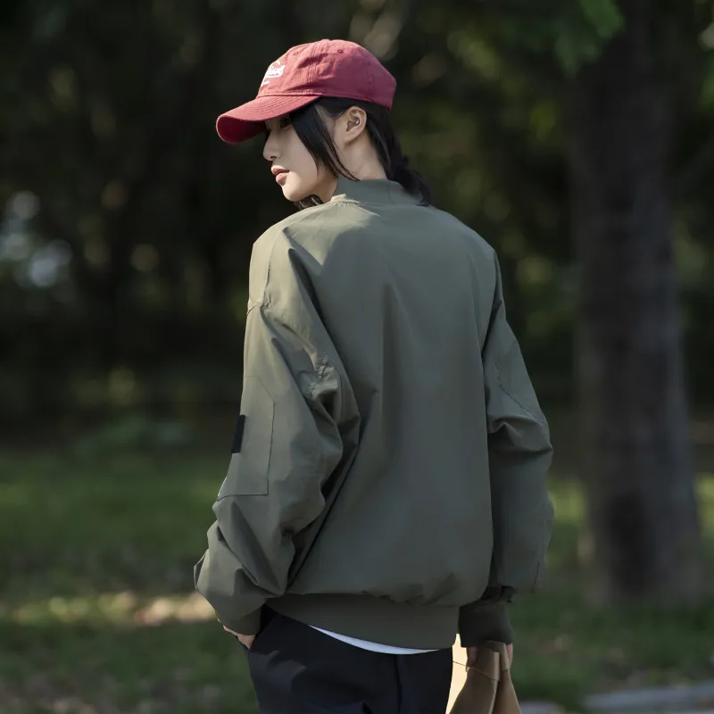 ZMOH Baseball Collar Jacket Unisex Couple's-3