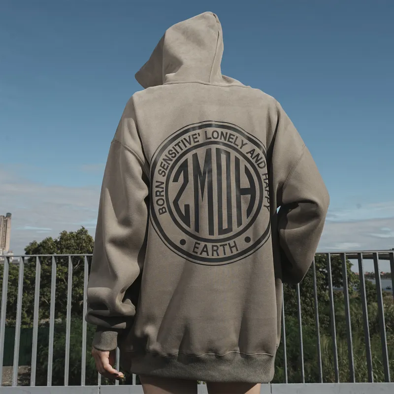 ZMOH Fleece Lined Hoodie Unisex Couple's-10